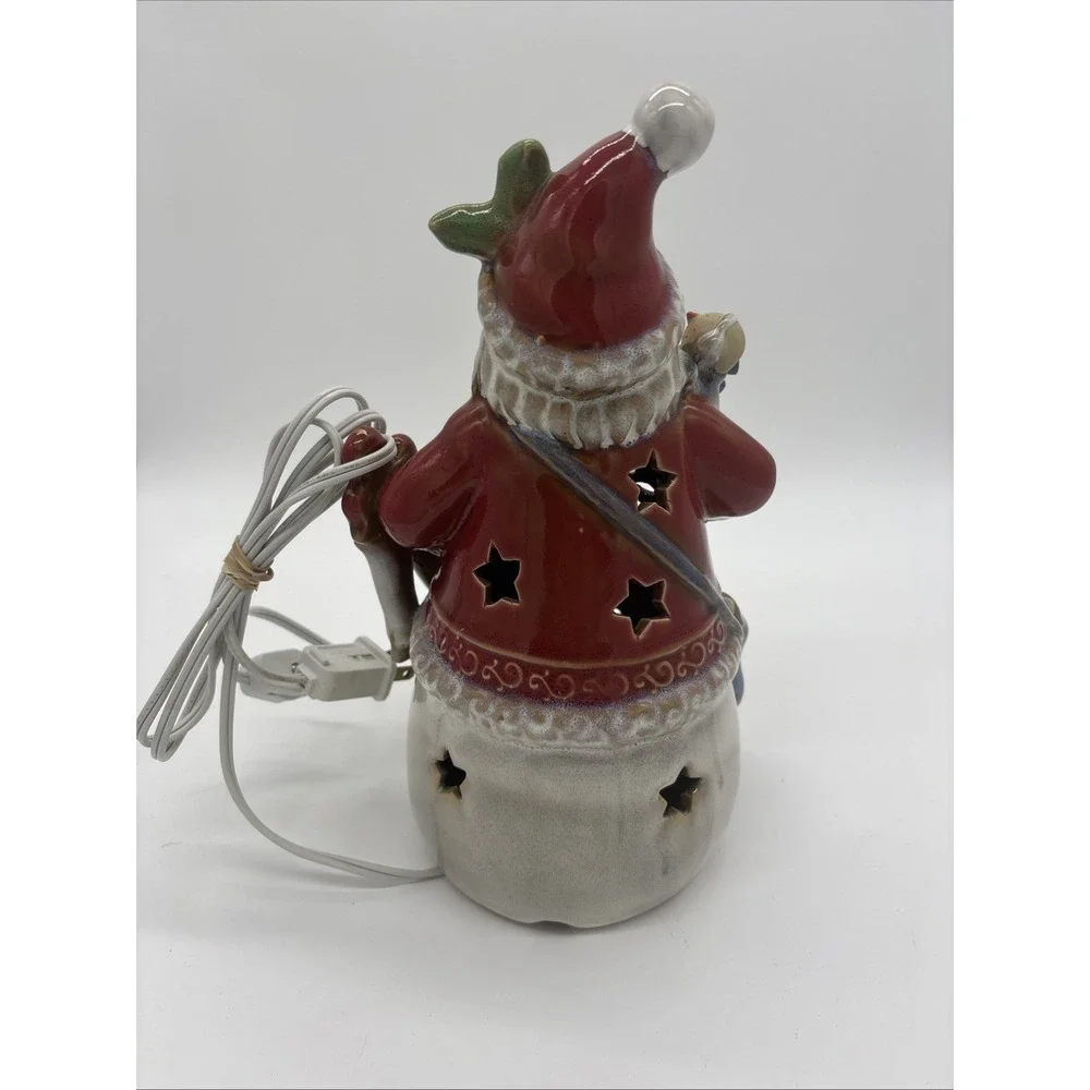 Vintage  Light Up Santa Claus Figurine 11 Inches Tall . Tested And‎ Working